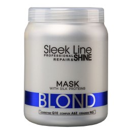Sleek Line Blond Mask maska z jedwabiem do włosów blond zapewniająca platynowy odcień 1000ml Stapiz