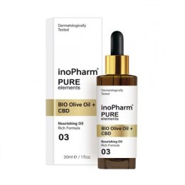 Pure Elements BIO Olive Oil + CBD serum do twarzy i szyi z kannabidiolem i oliwką 30ml InoPharm