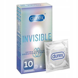 Durex prezerwatywy Invisible dodatkowo nawilżane 10 szt cienkie Durex