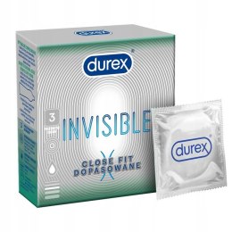 Invisible Close Fit prezerwatywy dopasowane 3 szt Durex