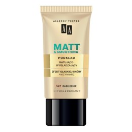 Make Up Matt podkład matująco wygładzający 107 Dark Beige 30ml AA
