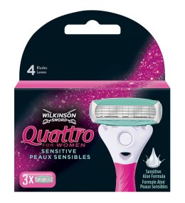 Wilkinson Quattro For Women zapasowe ostrza do maszynki do golenia dla kobiet 3szt