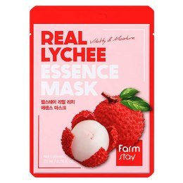 Real Lychee Essense Mask nawilżająca maseczka w płachcie z ekstraktem z liczi 23ml FarmStay