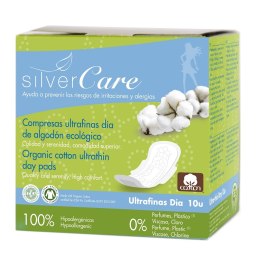 Silver Care ultracienkie bawełniane podpaski na dzień ze skrzydełkami z bawełny organicznej 10szt Masmi